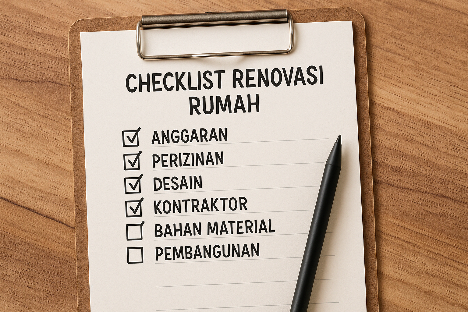 Checklist Renovasi Rumah