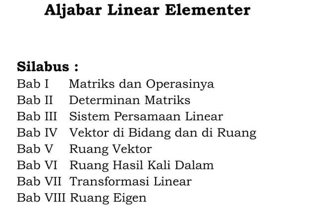 Aljabar Elementer