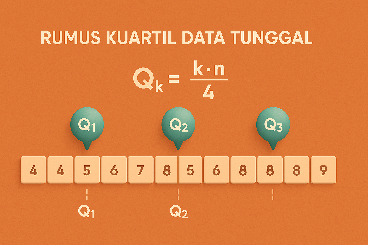 Rumus Kuartil Data Tunggal
